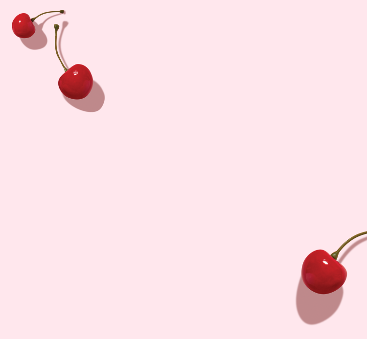pink with cherries